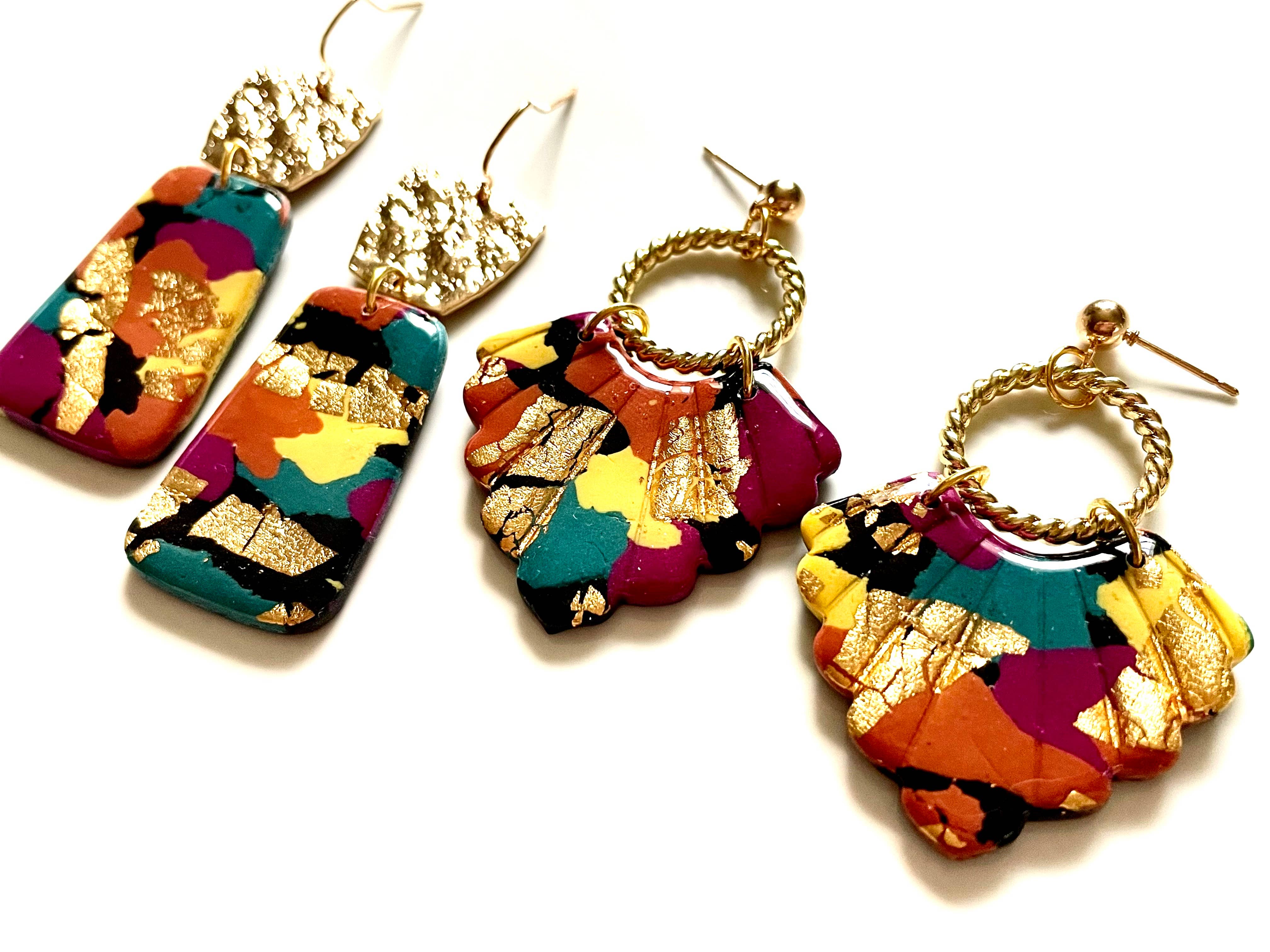 Clay by K - Vendita all'ingrosso Orecchini pendenti - Orecchini terrazzo autunnali1