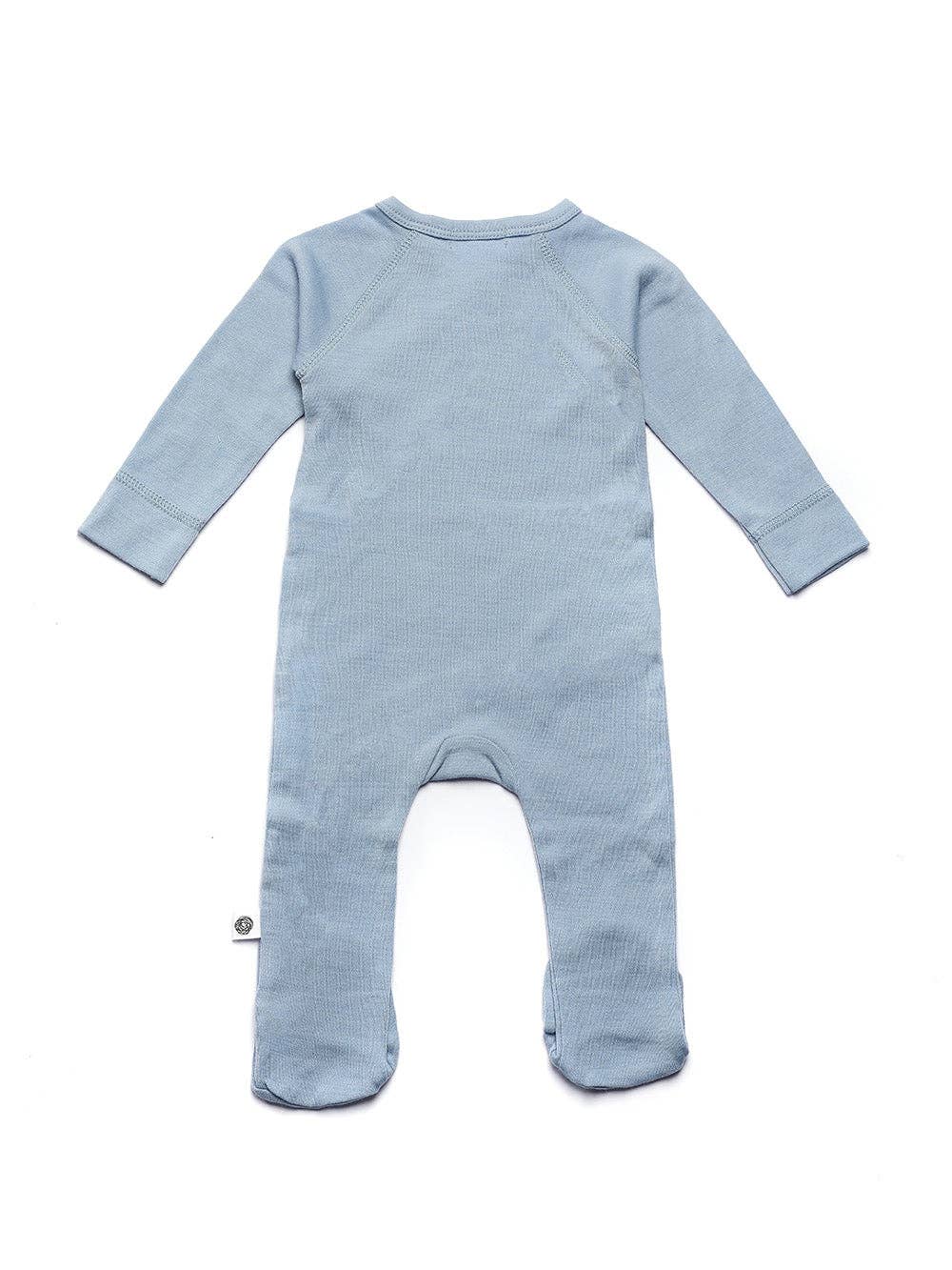 Lille Barn – Großhandel Strampler – Baby – Wollstrampler aus Merinowolle – Blau Nebel3