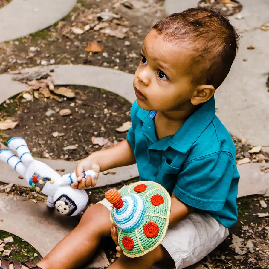 Pebblechild - Venta al por mayor Peluche - Niños y bebés - Sonajero de Astronauta de Juguete de Ganchillo para Bebé1