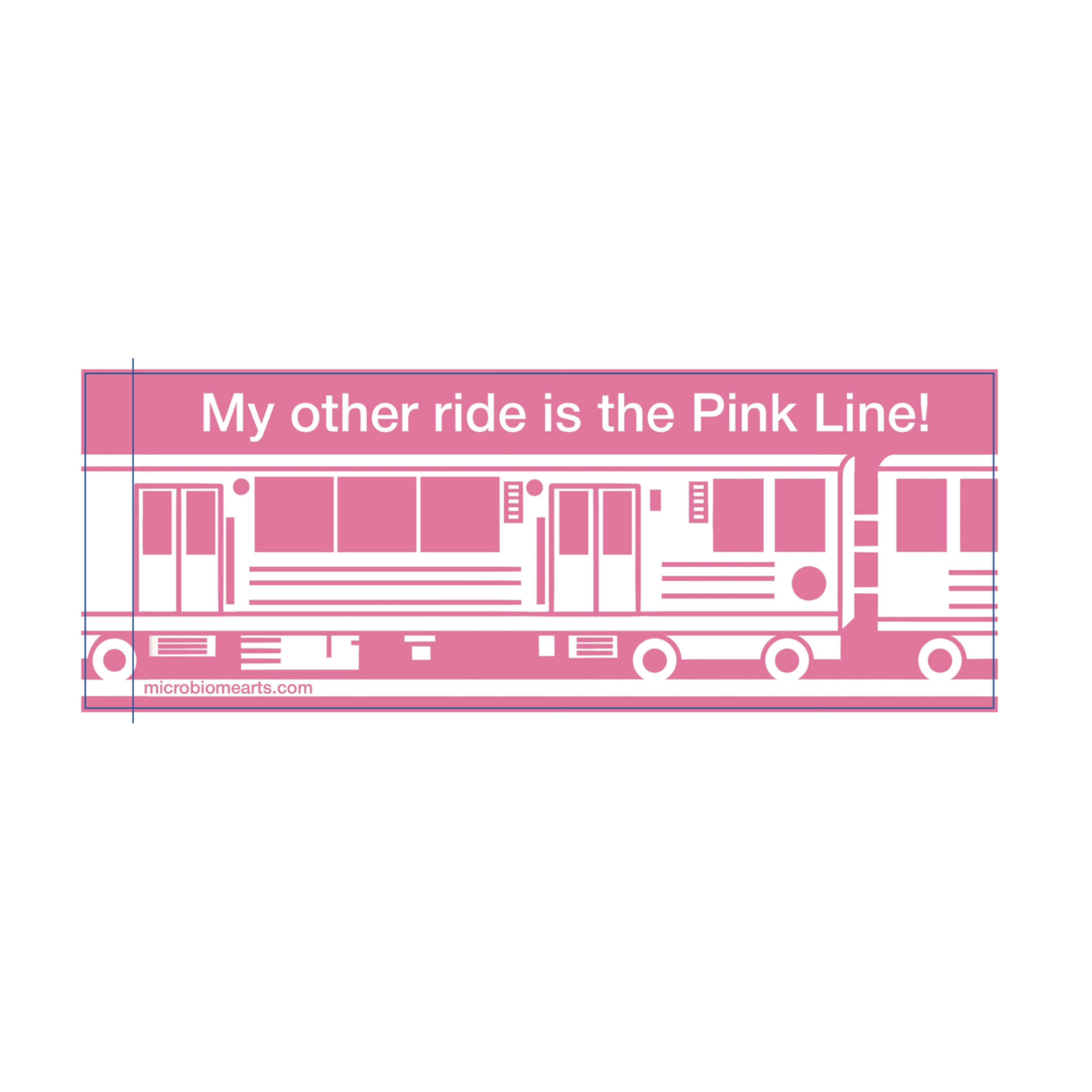 Microbiome Arts - Wholesale Phone & Laptop Stickers - My Other Ride Is The L! Chicago Train Bumper Sticker 10