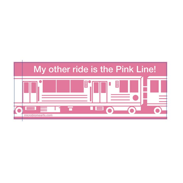 Microbiome Arts - Wholesale Phone & Laptop Stickers - My Other Ride Is The L! Chicago Train Bumper Sticker 10