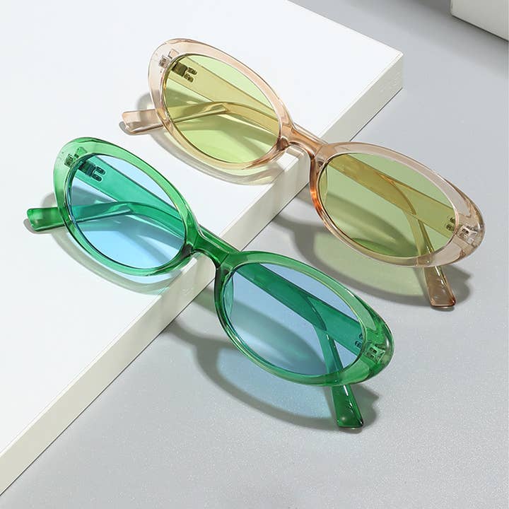 ACCITY - Wholesale Sunglasses - Women's - RETRO OVAL SMALL FRAME PERSONALIZED SUNGLASSES_CWASG0530
