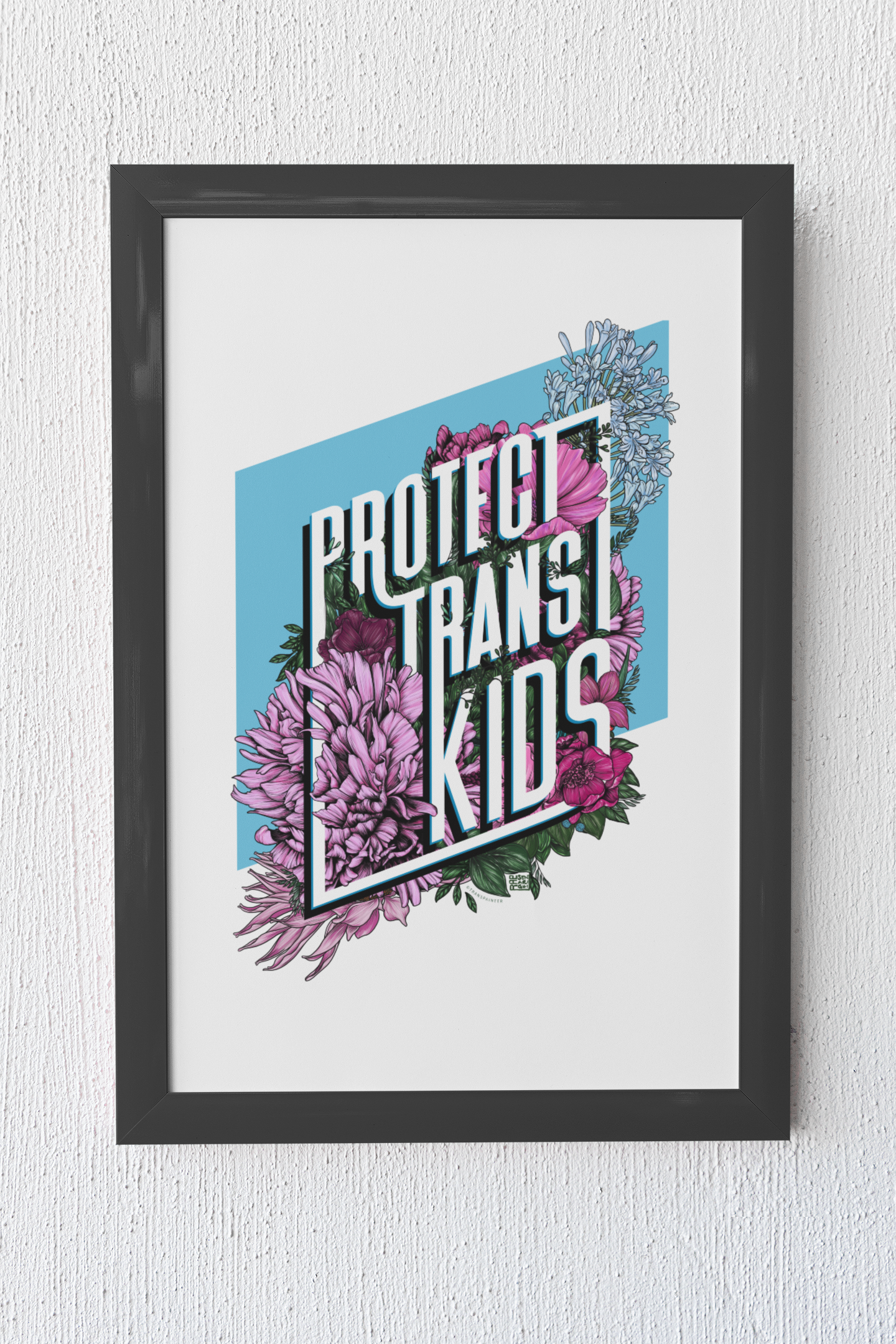 Transpainter - Wholesale Art Print - Protect Trans Kids Poster | Transgender Youth Art Print1