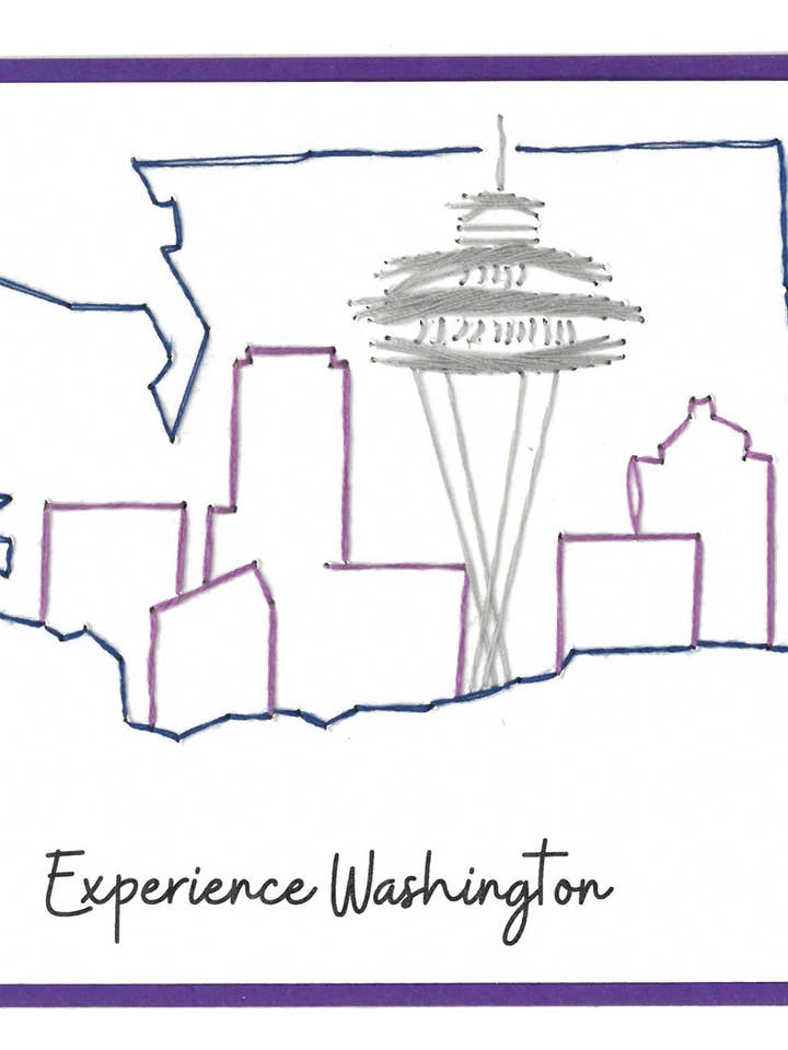 Washington- Carte de vœux cousue à la main pour la vente par Woven Dignity