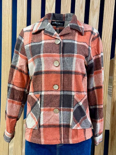 Astro Bettie - Wholesale Jacket - Women's - 1940's Button Down Jacket-Orange/Tan0