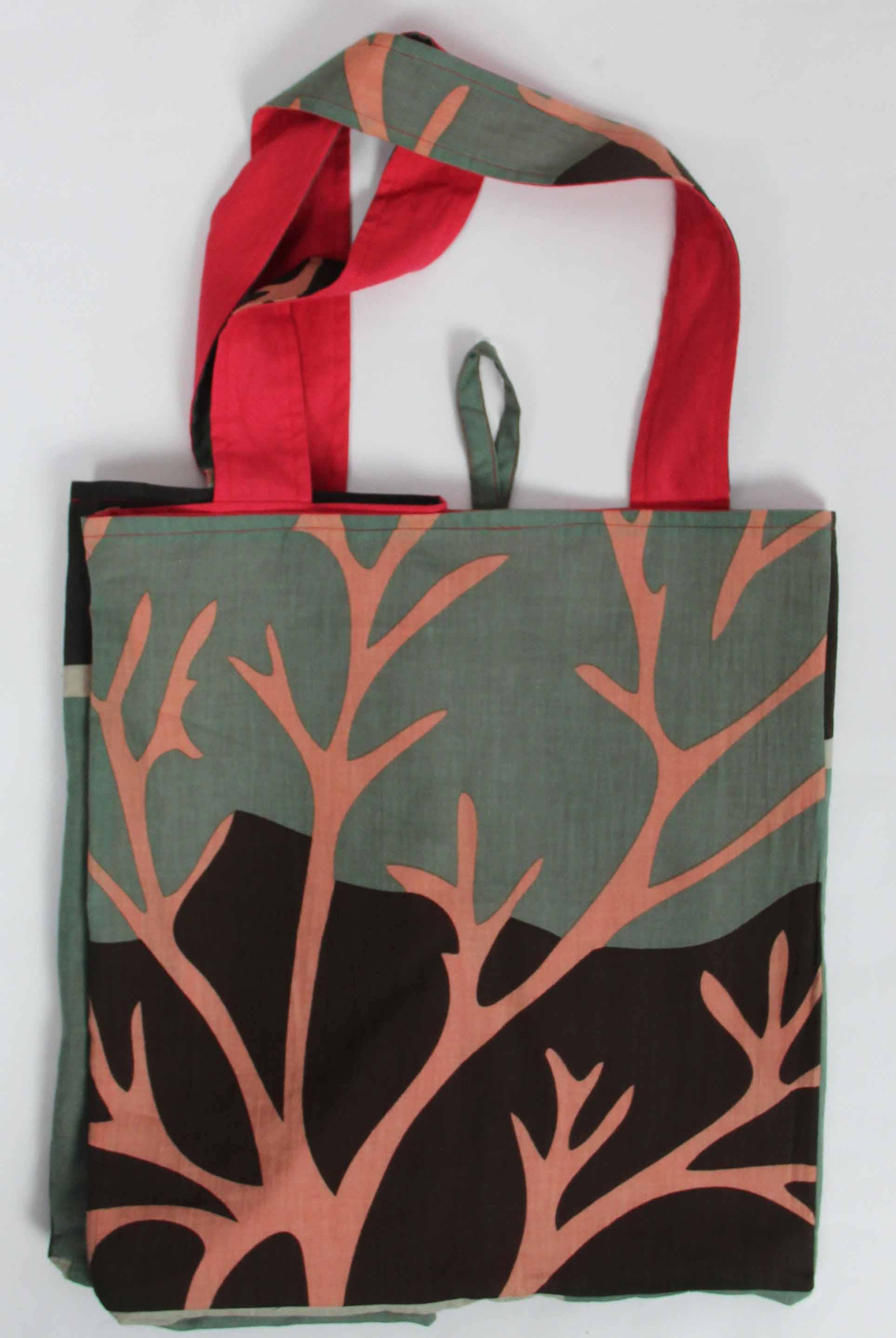 Les Belles Vagabondes – Großhandel Tragetasche – Damen – Luna Terracota Upcycling-Baumwolltasche