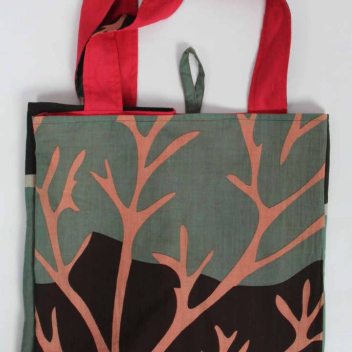 Les Belles Vagabondes – Großhandel Tragetasche – Damen – Luna Terracota Upcycling-Baumwolltasche0