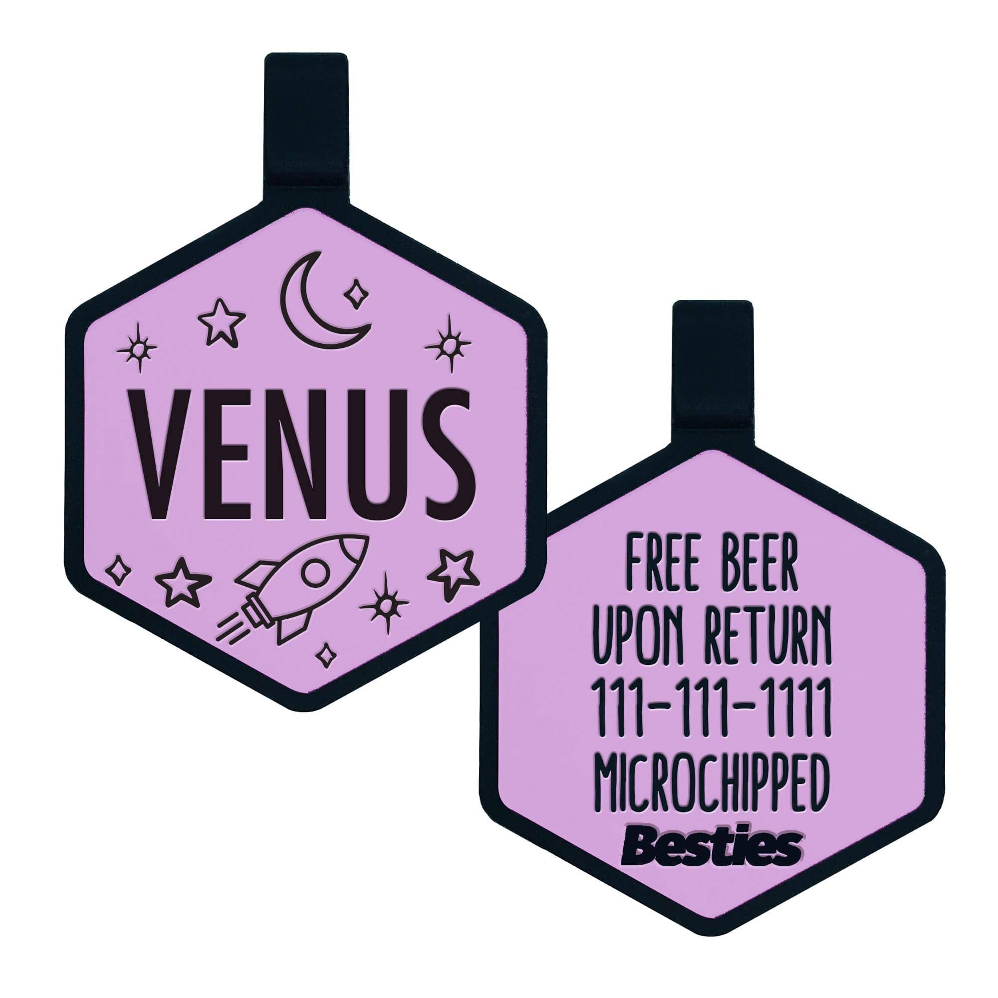 Besties Pets - Wholesale Pet Identification Tag - Dog - Space Cadet Silicone Dog ID Tag18
