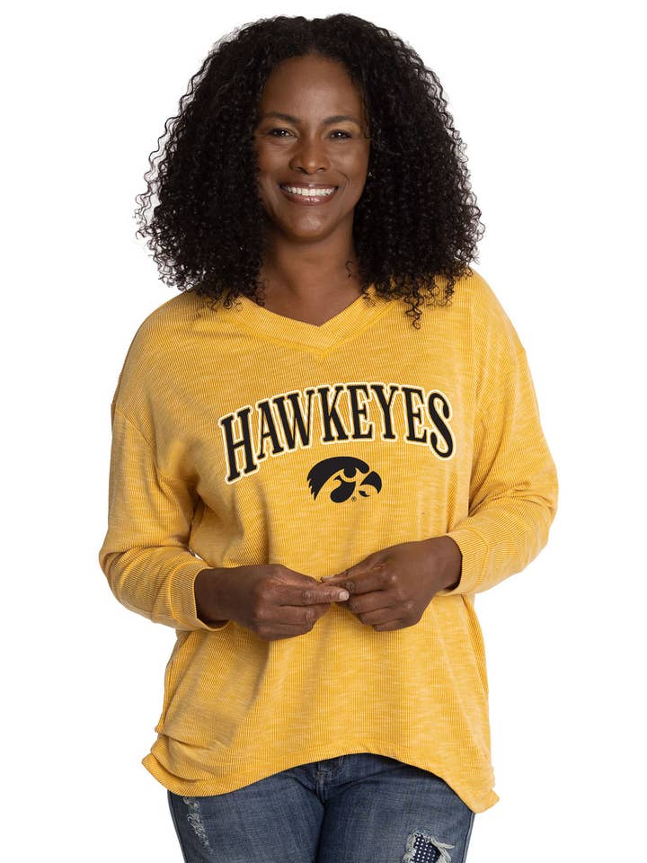 Iowa Hawkeyes Bailey V-Neck | Gameday Tunic for wholesale by Flying Colors Apparel