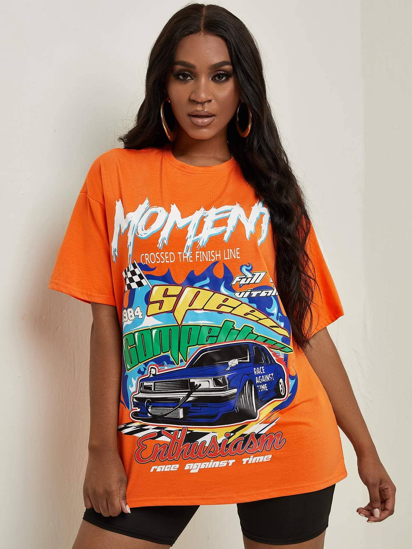 Fashion Combination – Großhandel Bluse – Damen – Coolane Brief- & Auto-Print-T-Shirt1