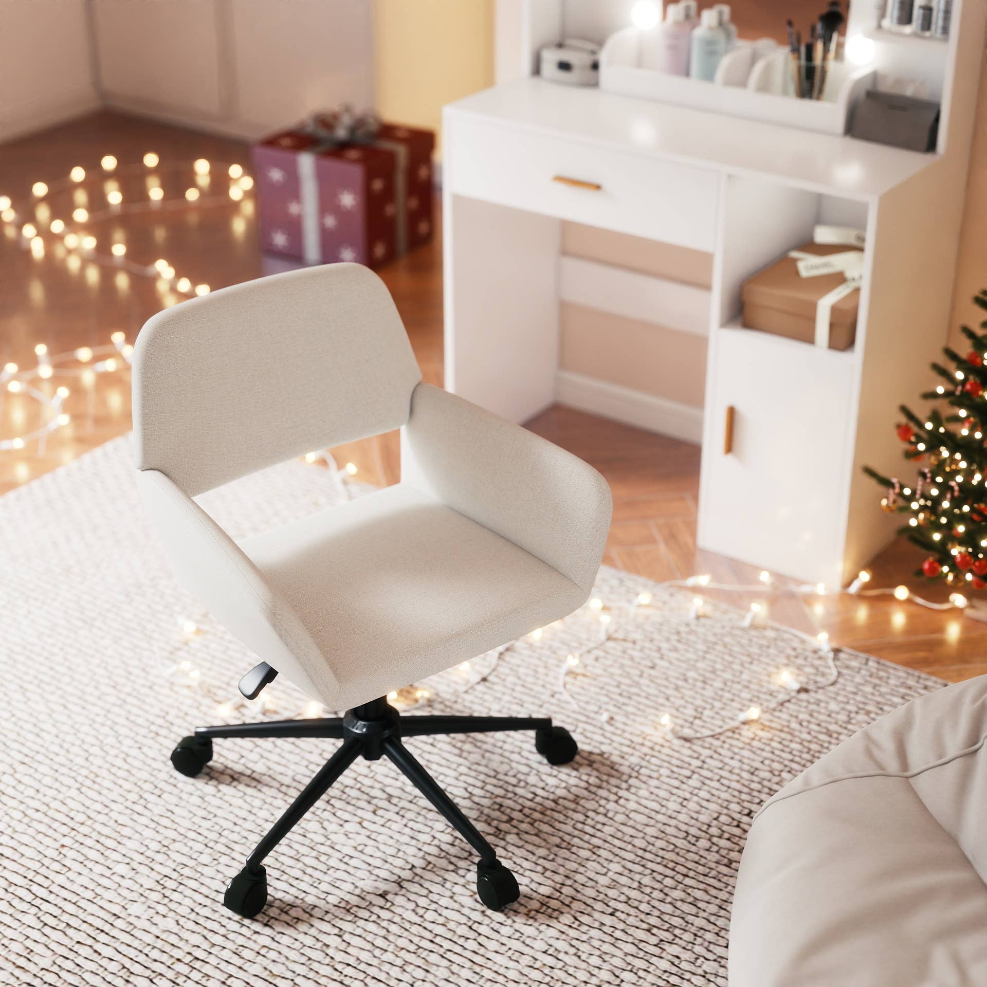 HOMYCASA DESIGN INC - Wholesale Chair - Modern Upholstered Suede Office Chair with Adjustable Height0