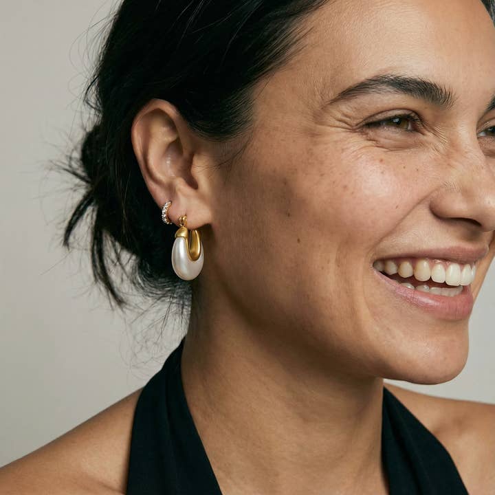 Hoft Studio - Wholesale Hoop Earrings - Echo Pearl Hoops3