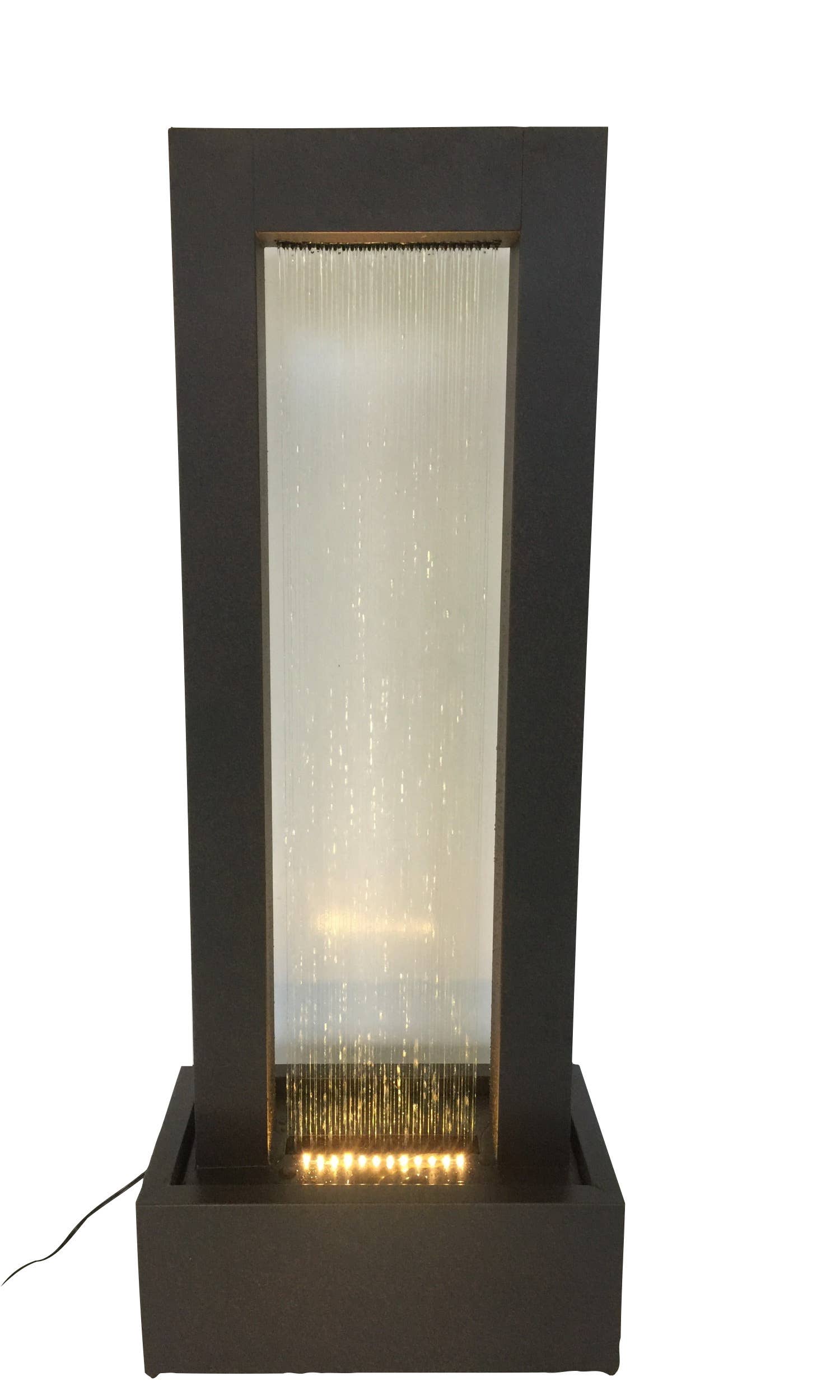 Hi-Line Gift Ltd. - Vente Bibelots/décorations d'extérieur - Fontaine pluviale rectangulaire avec éclairage1