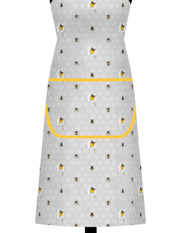 Bee Happy Cotton Apron for wholesale by Samuel Lamont and Sons