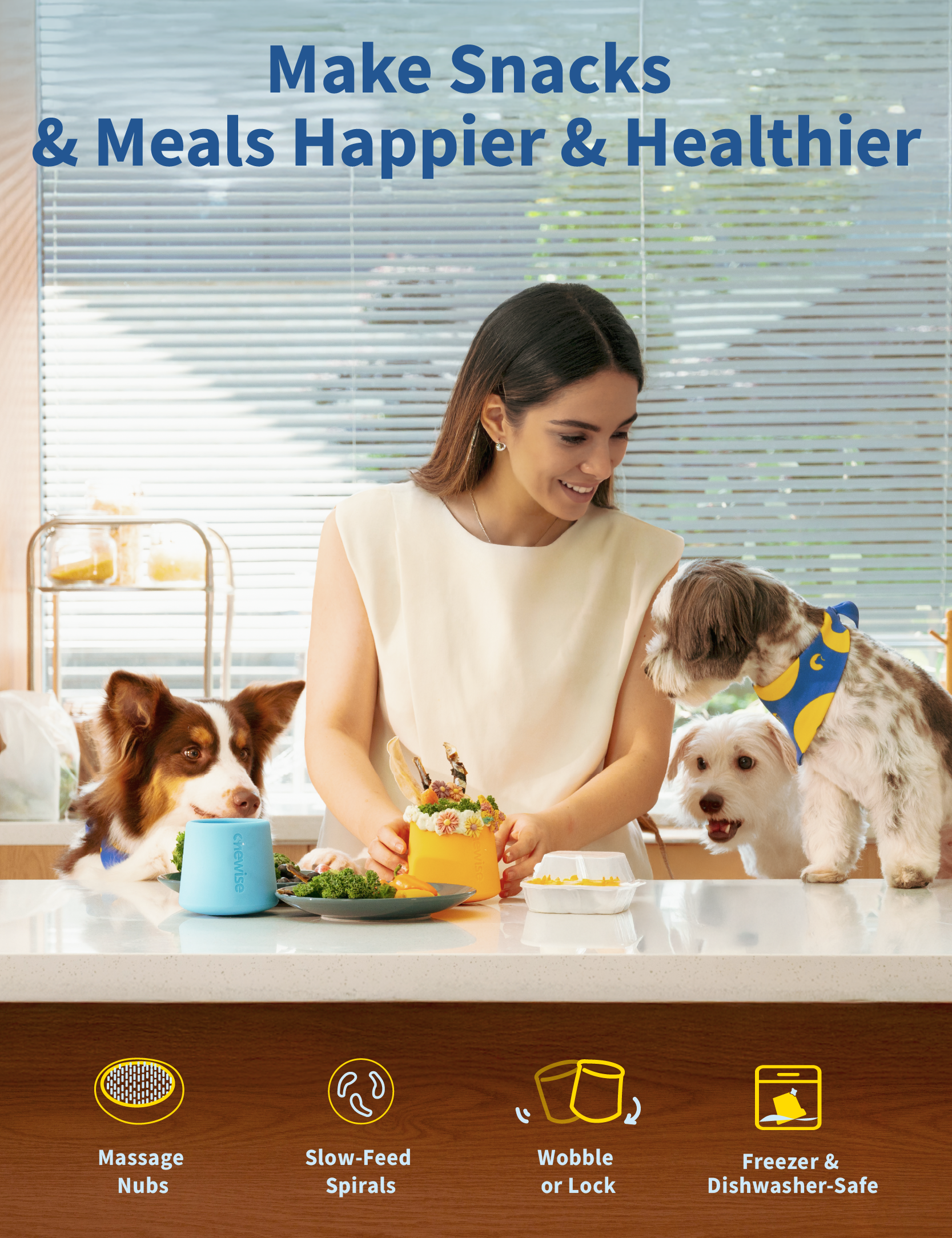 Chewise Official – wholesale Pet bowl – Dog – Chewise Enrichment Bowls - Standard I 1+ Cup2