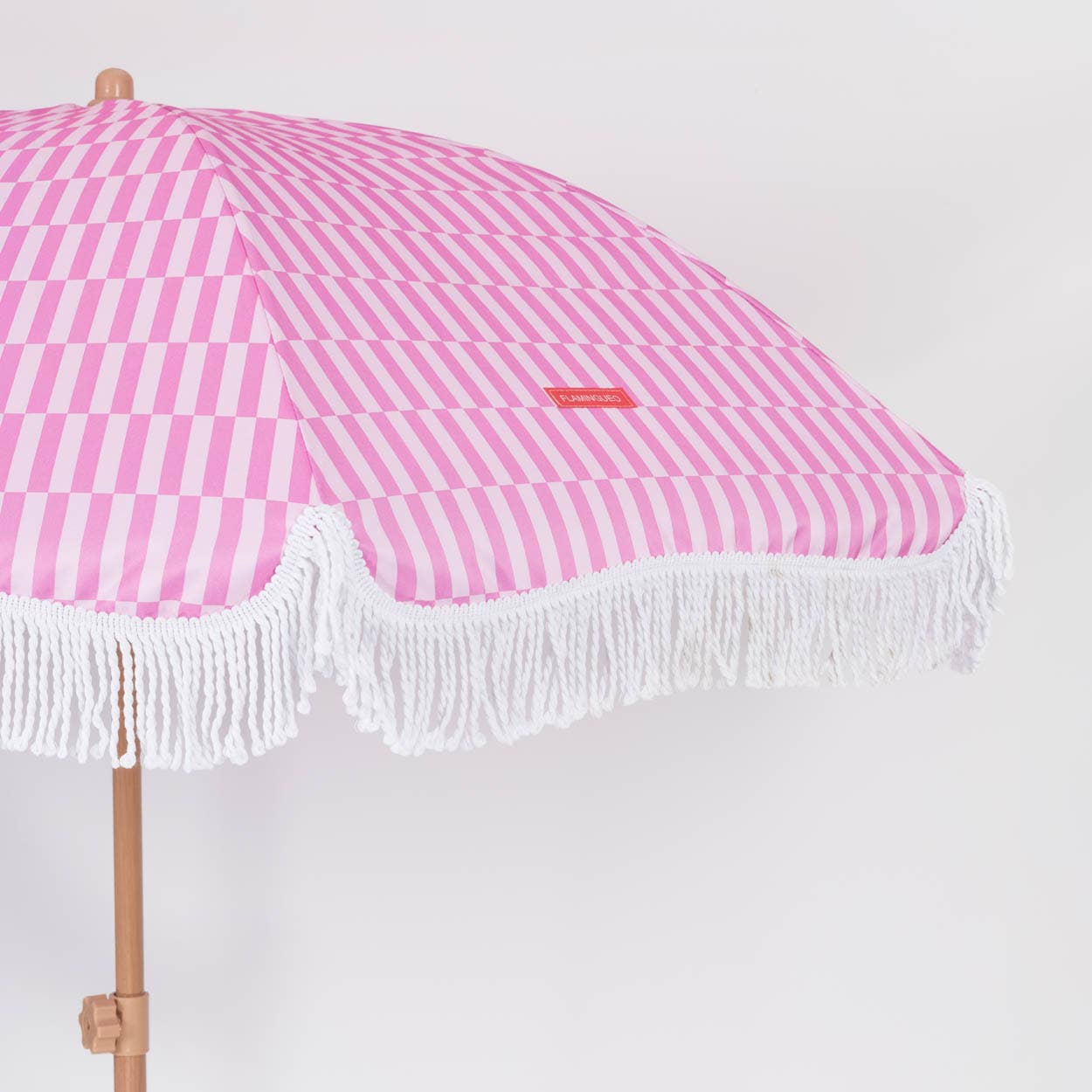 Flamingueo - Wholesale Strandparasol - Roze gestreepte parasol2