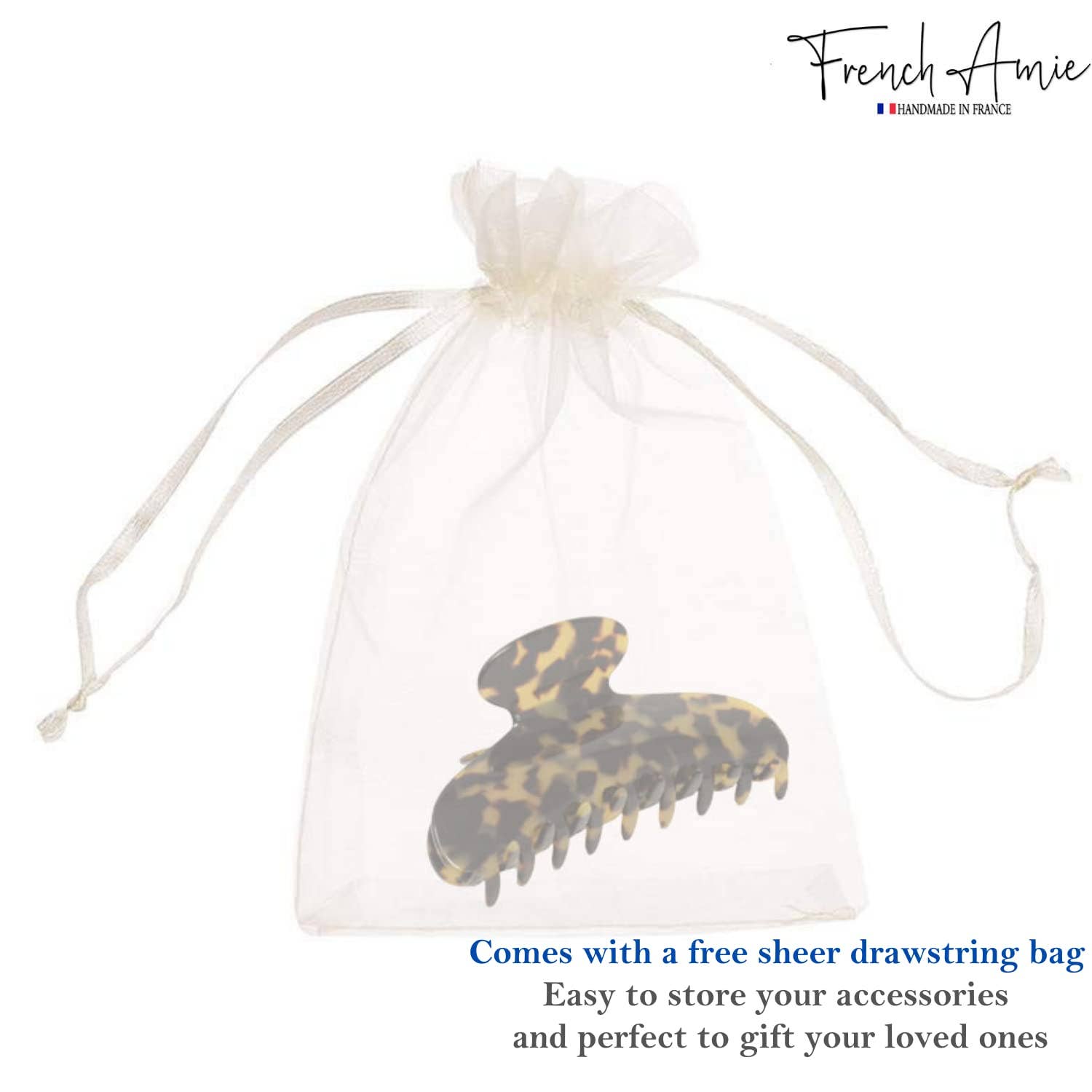 Parcelona - Wholesale Hair Clip - Women's - French Amie Thin Oval Large 4 1/4” Handmade Celluloid Jaw Hair Claw for Women35