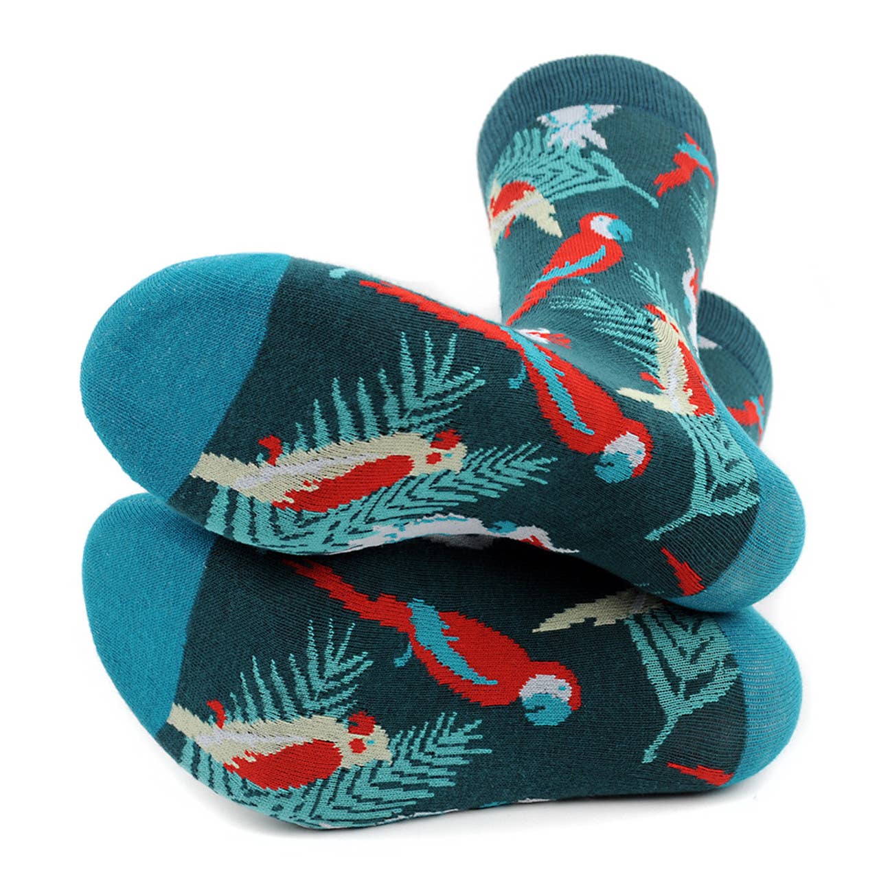 Selini New York - Wholesale Socks - Men's - Men's Tropical Birds Novelty Socks - NVS195844