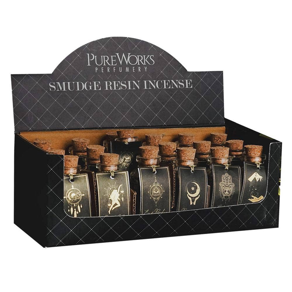 Shared Earth - Vente Encens - Unité d'affichage ésotérique d'encens en résine Smudge avec 18 flacons0