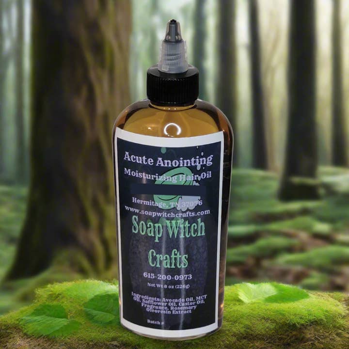 Acute Anointing Moisturizing Hair Oil - Lavender Peppermint for wholesale by Soap Witch Crafts