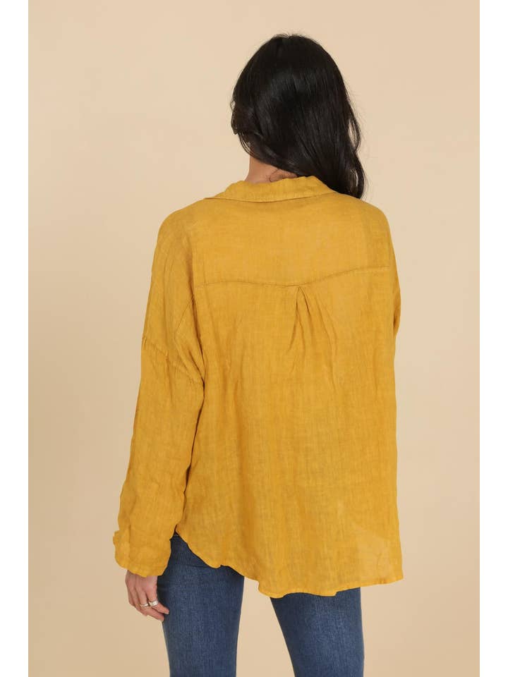 la maison des fibres naturelles - Wholesale Buttoned-down shirt β Women's - linen shirt 62098439