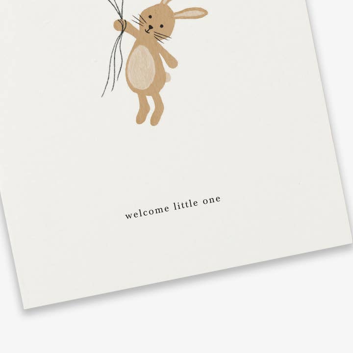 Kartotek Copenhagen - Wholesale Baby Card - Greeting Card // Bunny (welcome little one)1