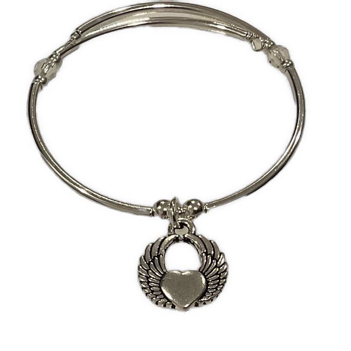 Winged Heart Charm Bracelet for wholesale by Chappy Girls