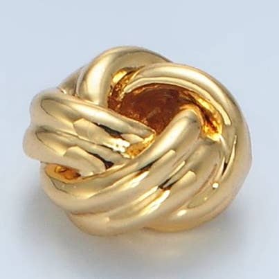 16K Goud Gevuld Gebonden Knoop Geometrische Spacer Kraal | B137 voor wholesale door Aim Eternal