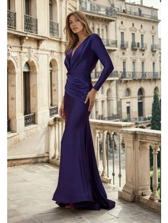 Kos Couture - Wholesale Gown - Women's - Long Sleeve Formal Evening Dress 30