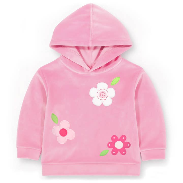 Velour Hoodie With Flowers for wholesale by Florence Eiseman