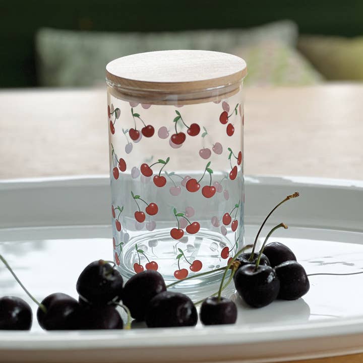 Wunderle GmbH - Wholesale Jar - Storage jar with wooden lid cherries3