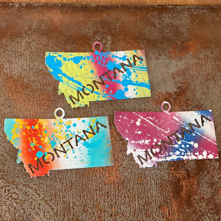 State Outline with State Name Ornament for wholesale by Cut-n-rust LLC