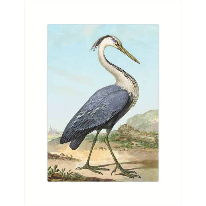 Blue Heron | Blank Greeting Card for wholesale by Lucca Paperworks