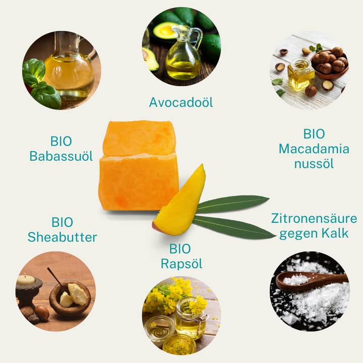 Kleine Auszeit Manufaktur - Wholesale Shampoo Puck/Solid Shampoo - MANGO HAIR SOAP - FOR NORMAL TO DRY HAIR2