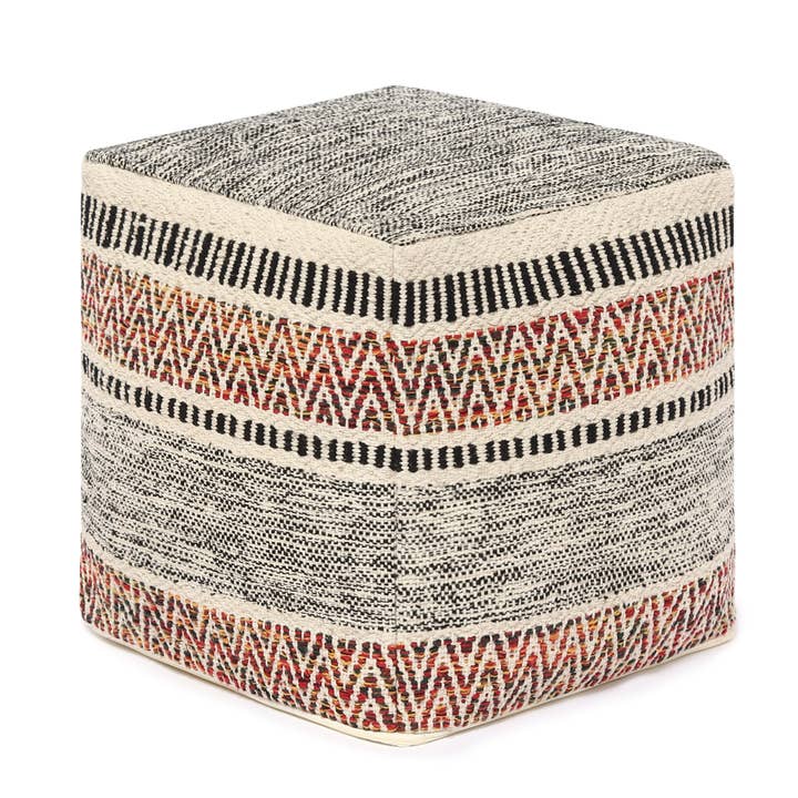 · REDEARTH · STUFFED Pouf 100% Cotton (17.5"X17.5"X17.5") for wholesale by REDEARTH