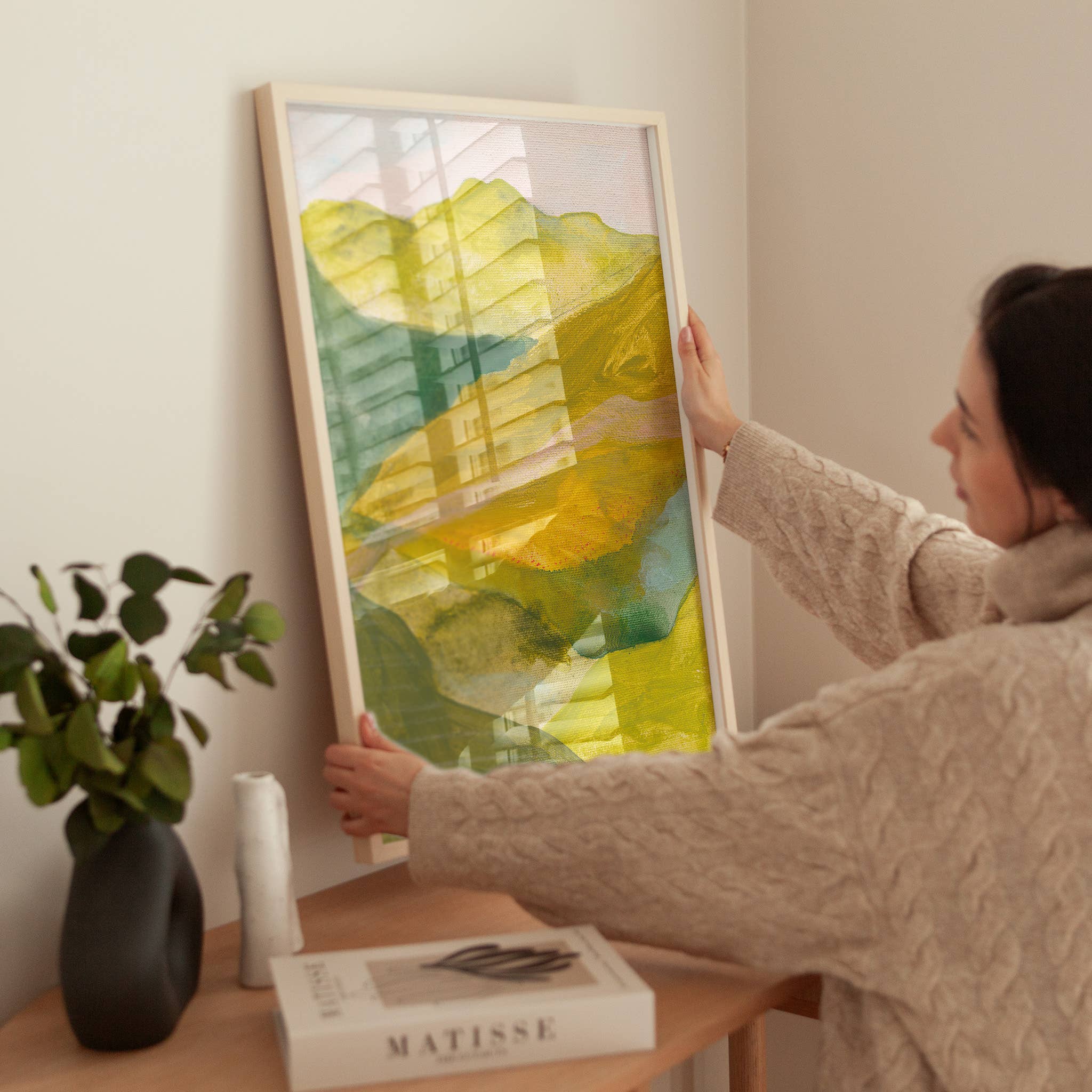 Maija Rebecca Hand Drawn – Engroshandel Kunsttryk – Hjemme i bjergene Landskabskunsttryk2