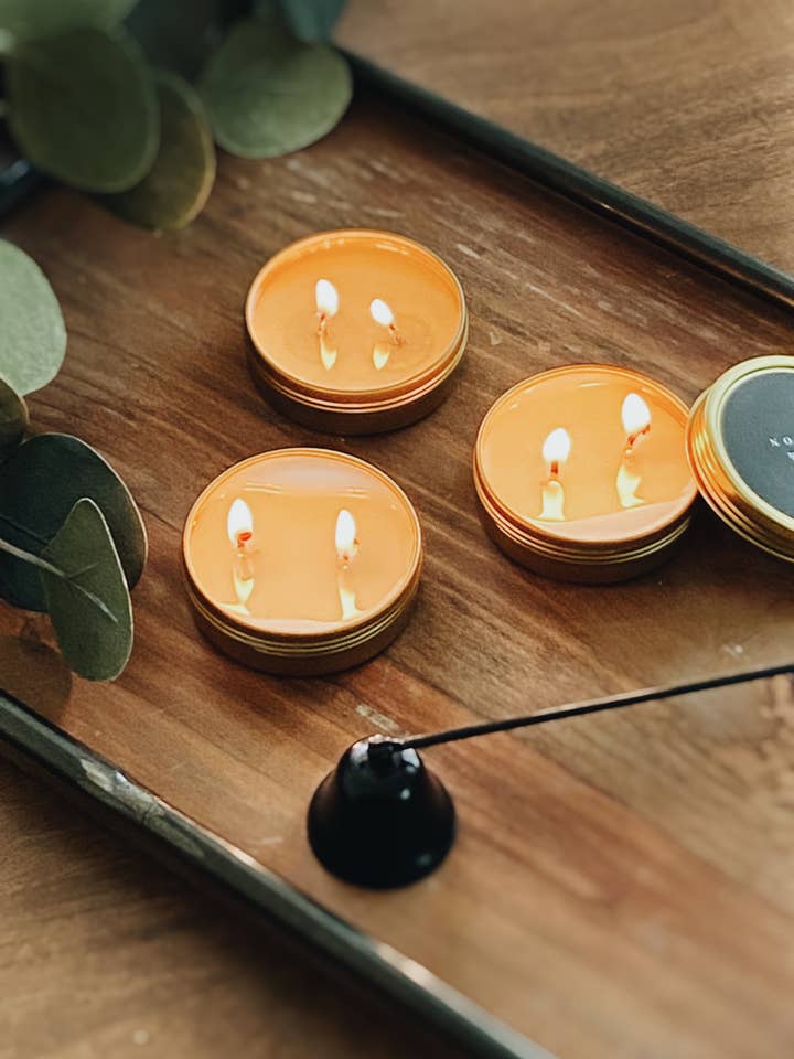 Tin Soy Wax Candles for wholesale by Wild Root