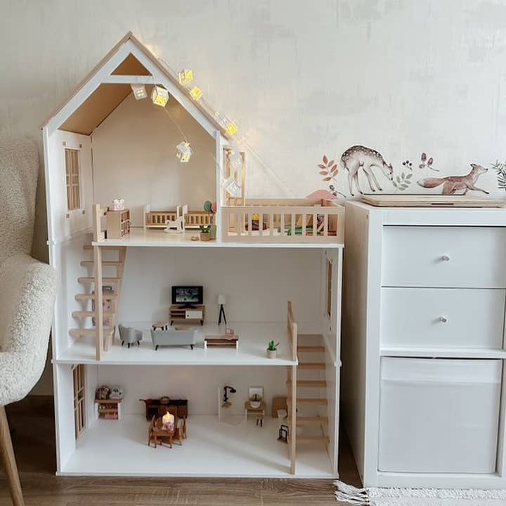 Wooden Dollhouse for Dolls - Large House with Furniture for wholesale by Magicalworld