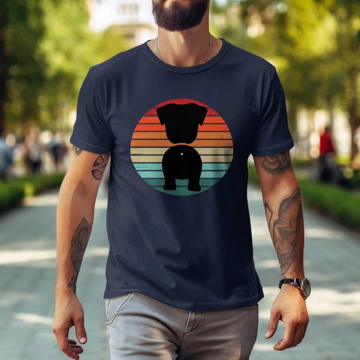 T-shirt Funny Pug Dog Butt pour la vente par Peaches Mommy
