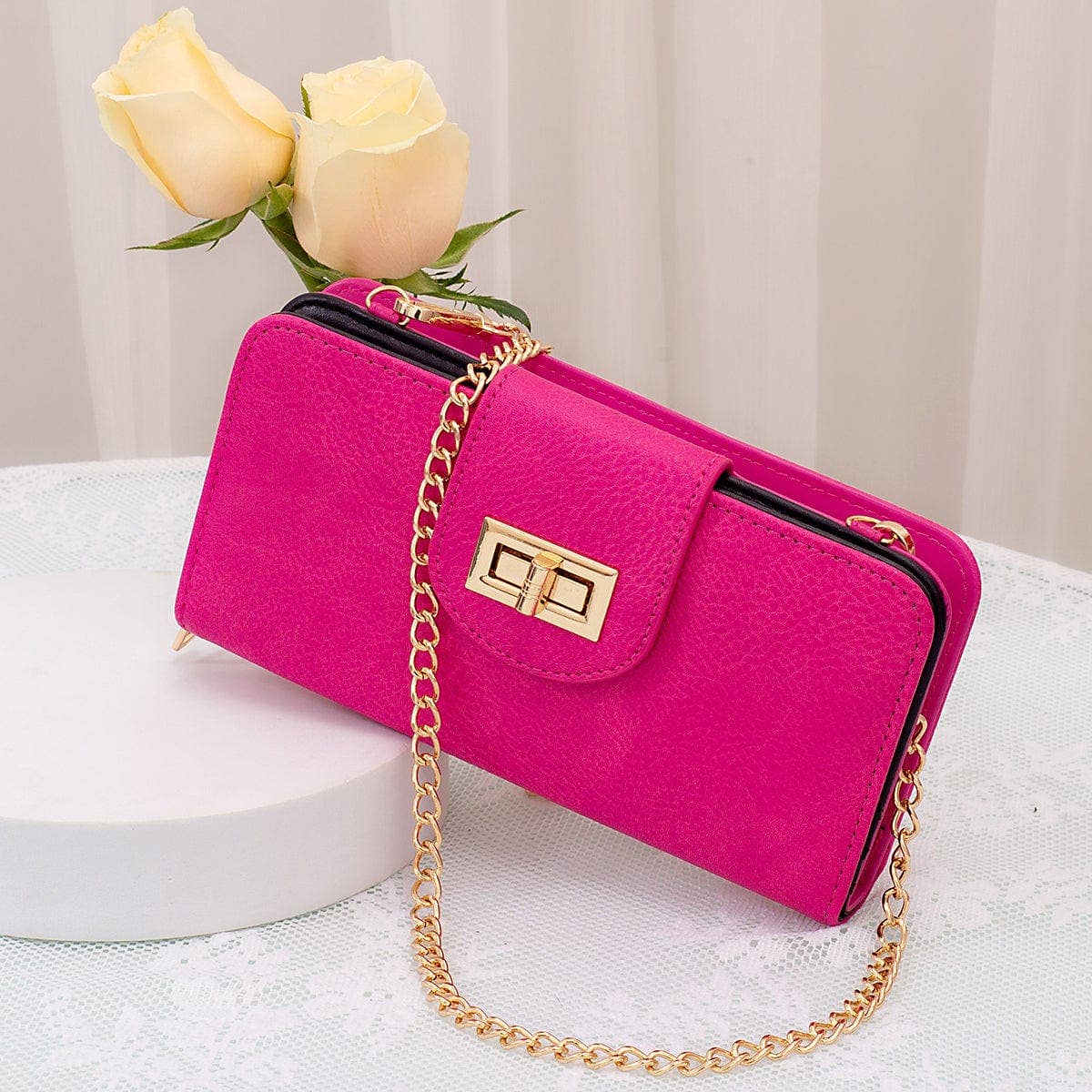 MiMi Wholesale - Wholesale Crossbody Bag - Women's - AD041 Turn Lock Crossbody Wallet28