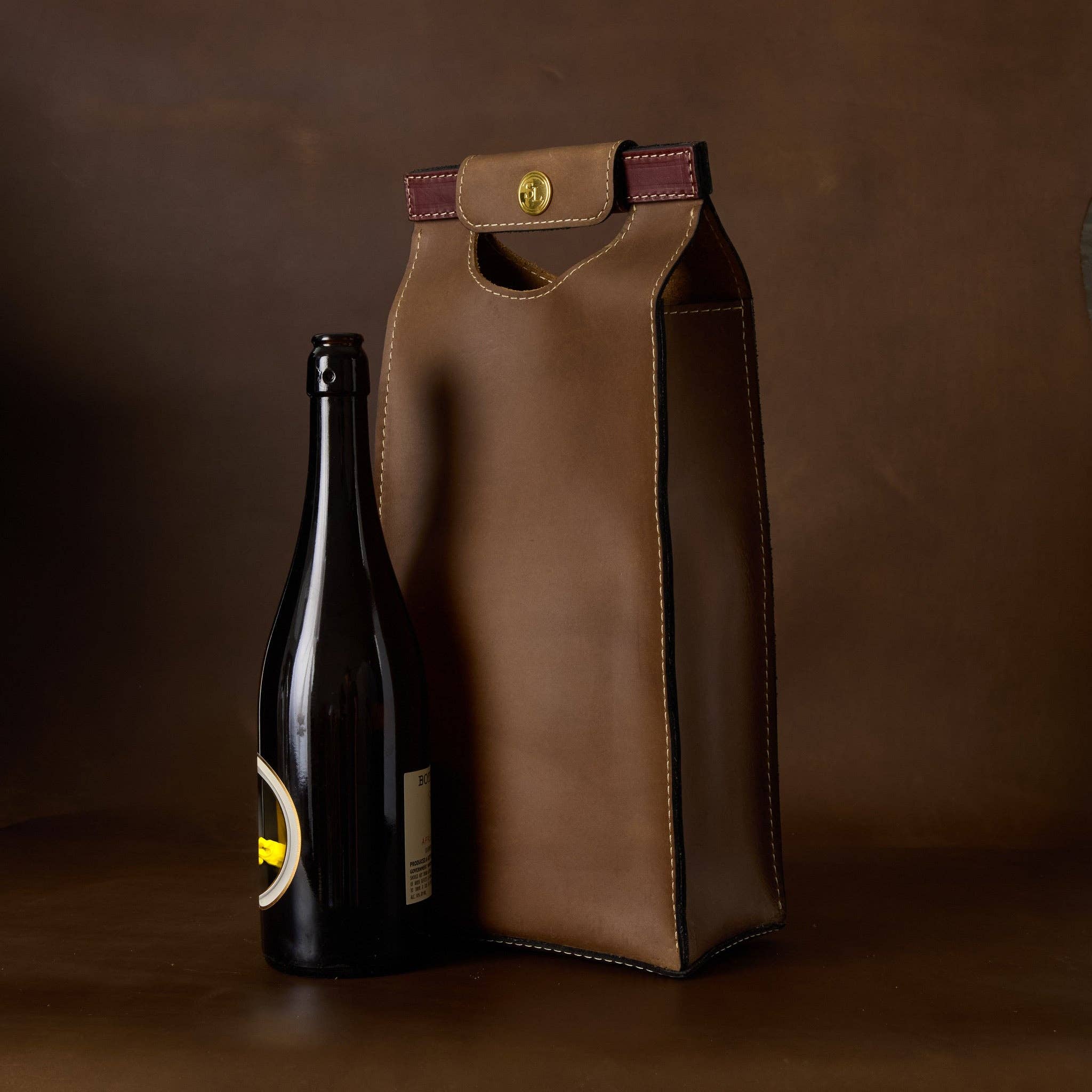 SouthLife Leather Goods - Wholesale Wine Tote - Wine Tote2