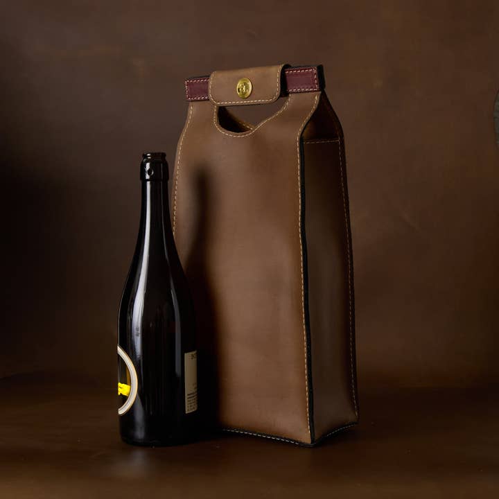 SouthLife Leather Goods - Wholesale Wine Tote - Wine Tote2