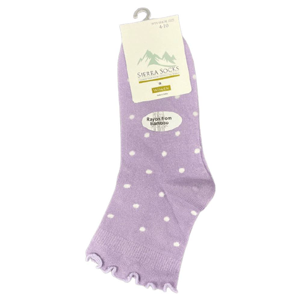 Sierra Socks - Wholesale Socks - Women's - Women's Rayon Quarter High Socks - in 4-Pair or 2-Pair Packs with Fun Lettuce Edge Ruffle Socks for Women, Girls and Teens10