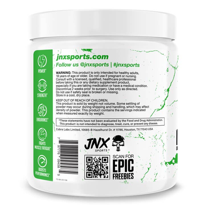 JNX Sports - Wholesale Oral Supplement/Vitamin - The Curse! Beta Alanine 100 SERVE
