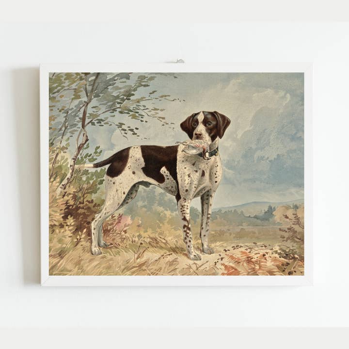 Sea to Skye - Wholesale Art Print - Standing English Pointer Antique Art Print4