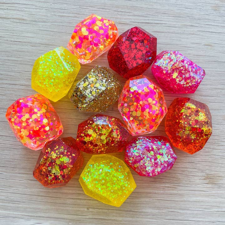 Love Teach Play - Wholesale Toy Set - Kids - Sunset Themed Chunky Sensory Gems