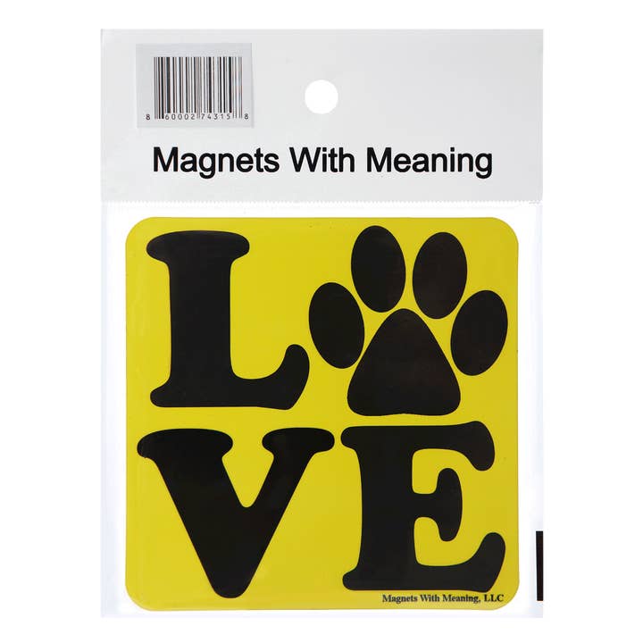 Love (Med hund pote) for engroshandel hos Magnets with Meaning