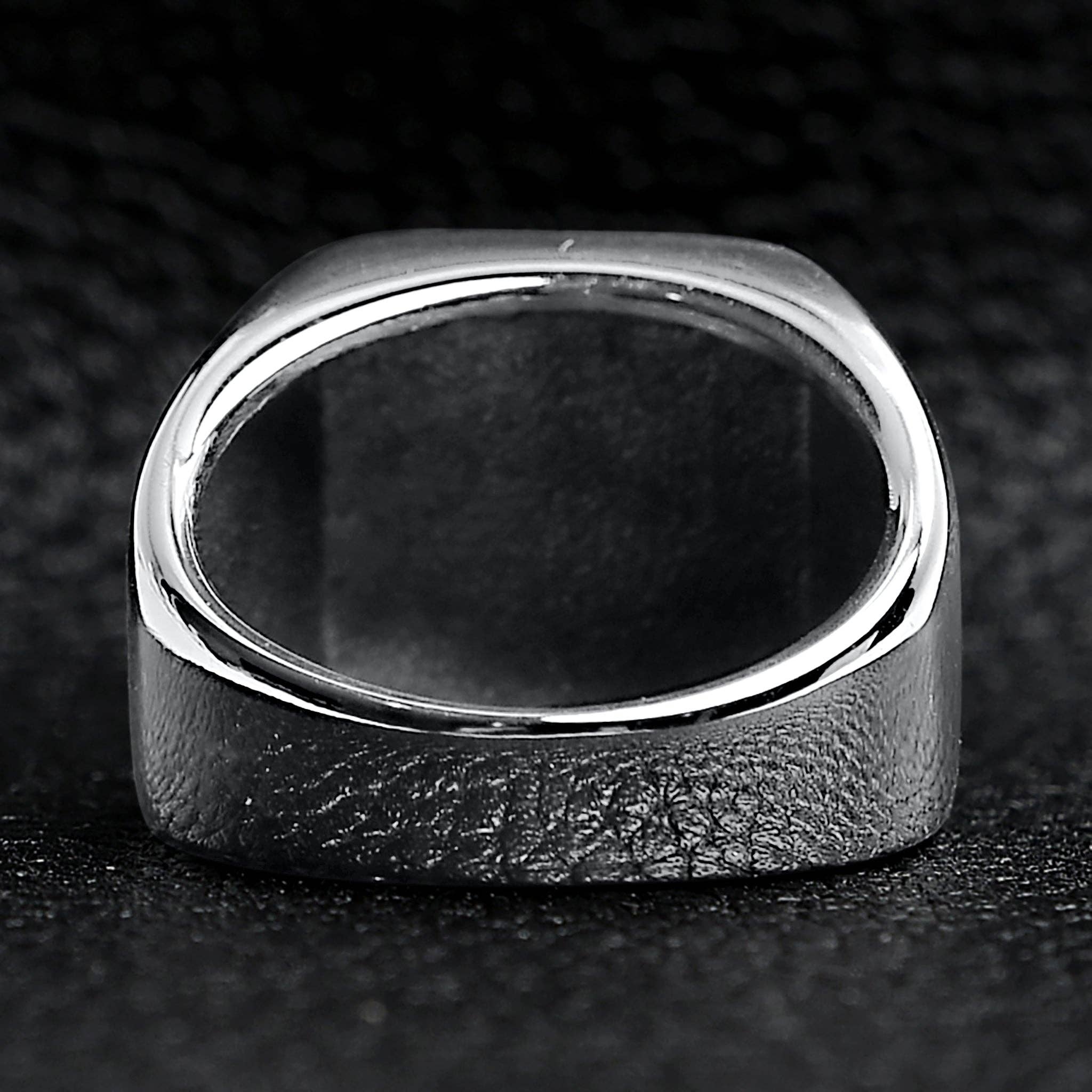WJW - Wholesale Signet Ring - Stainless Steel Blank Engravable Square Men's Signet Ring6
