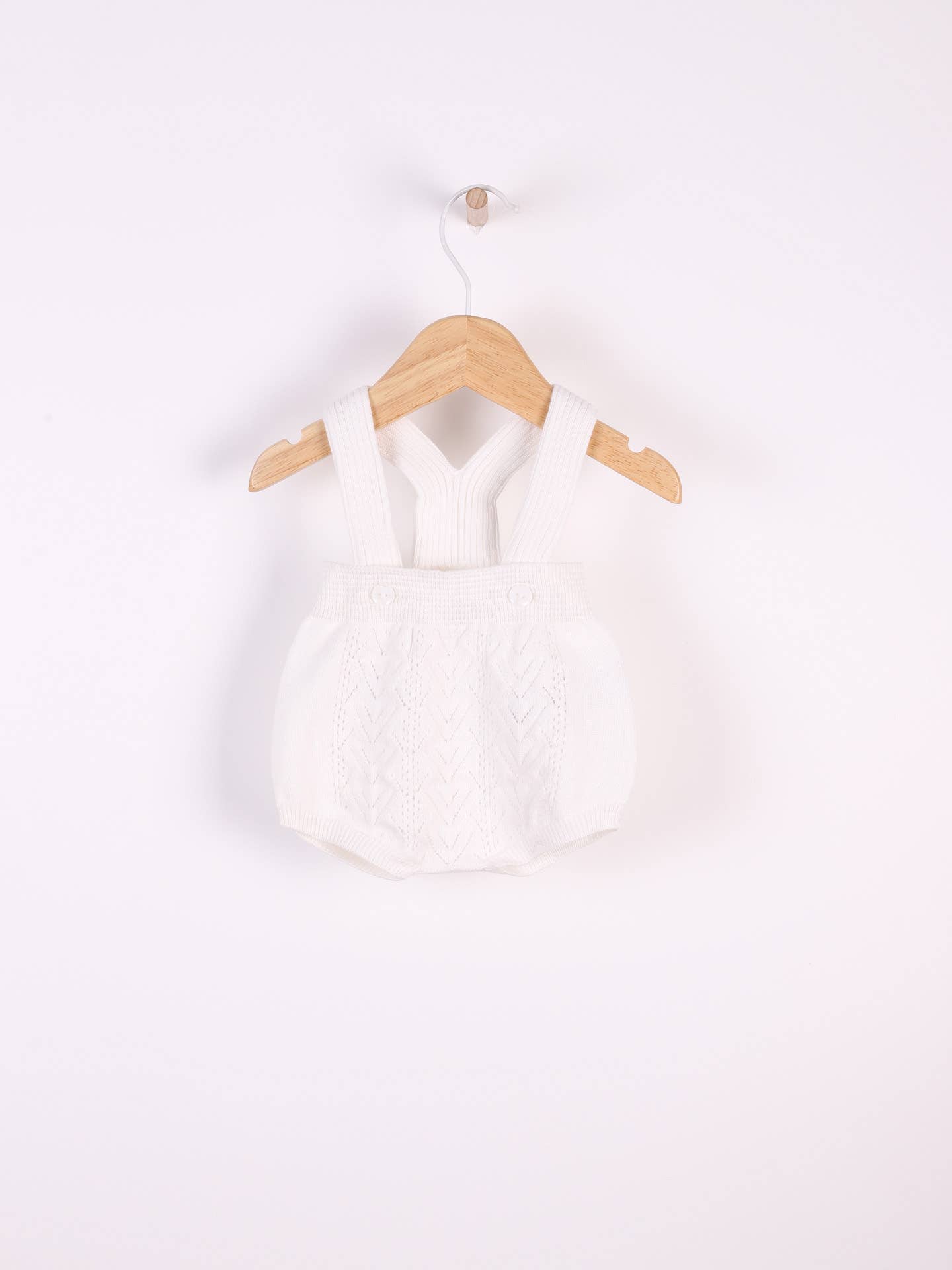 Wedoble: sustainable children's fashion - Wholesale Overalls - Baby - Shoulder straps shortie knitted in organic cotton | ROMANTIC SPRING DAY1