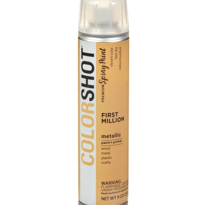 COLORSHOT Metallic Spray Paint First Million (Gold) 9 oz. for wholesale by Ilovetocreate
